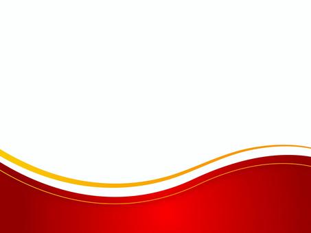 高級感のある曲線　赤フレーム