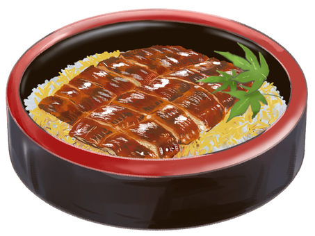高級感のあるうな重（うな丼） うな重,うな丼,うなぎ,うなぎのかば焼き,丼もの,ごちそう,料理,ご飯のイラスト素材