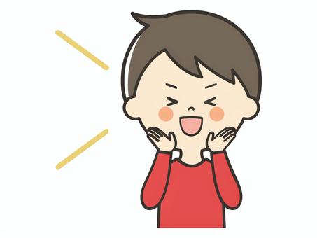 応援する男の子 応援,がんばれ,声援,呼ぶ,声かけ,叫ぶ,笑顔,男の子,子供,男子のイラスト素材