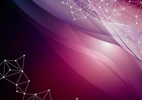 紫色の抽象的な曲線のデジタル背景 デジタル,サイバー,曲線,幾何学,ライン,光,パーティクル,スタイリッシュ,紫色,背景のイラスト素材