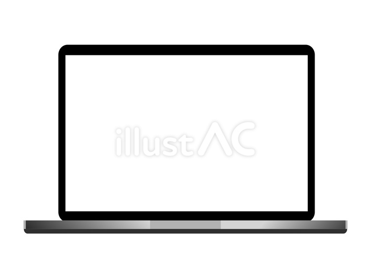 大画面ノートPCの素材 ノートパソコン,pc,ウェブのイラスト素材