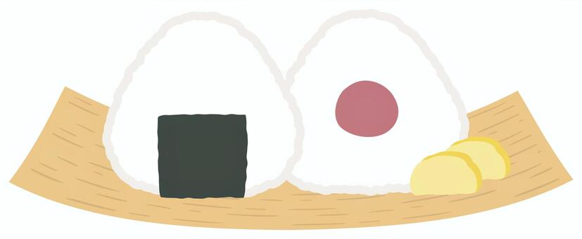 おにぎり・おんむすび、おにぎり弁当 おにぎり,秋,新米,秋の味覚,おにぎり弁当,おむすび,にぎりめし,食べ物,食欲の秋,実りの秋のイラスト素材
