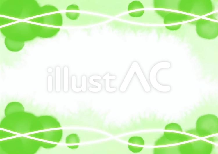緑のさわやかなフレームイラスト - No: 22897042｜無料イラスト
