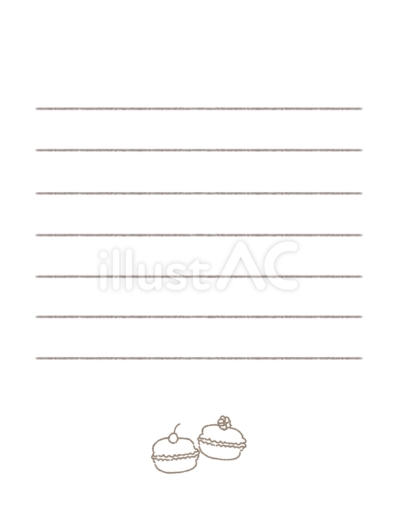 マカロンの便箋 便箋,メモ,用紙のイラスト素材
