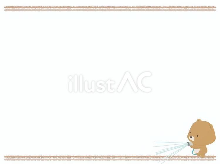 水撒き_熊 水撒き,クマ,動物のイラスト素材