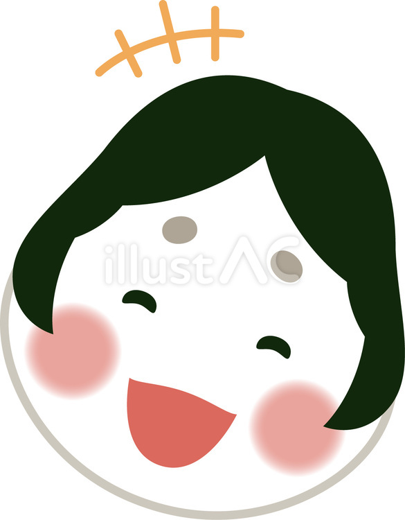 おかめ お多福 お面 木彫 木彫り おかめ お多福 お亀古美術 狂言面 在銘