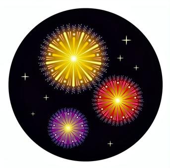 Fireworks 01 (yellow, red, purple), , JPG, PNG and AI