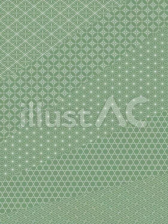 和風の背景素材03/緑 和風,和柄,和のイラスト素材