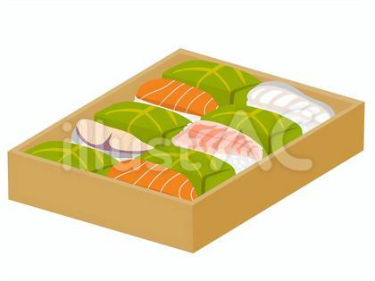 柿の葉寿司の折詰-2