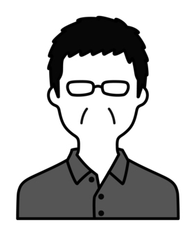 Icon (middle-aged man in casual clothes 9), , JPG, PNG and AI