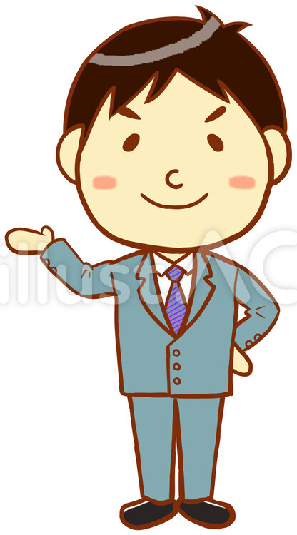 スーツ男性（グレー）01 スーツ,男性,就活のイラスト素材