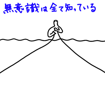 無意識は全てを知っている 落書き,メッセージ,人間,向上心,ポジティブのイラスト素材