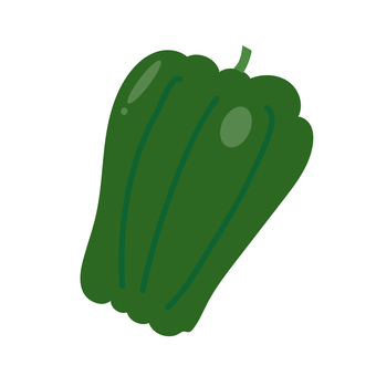 ピーマン ピーマン,カロテン,カロチン,緑黄色野菜,苦い,子ども,給食,栄養,野菜,ビタミンのイラスト素材
