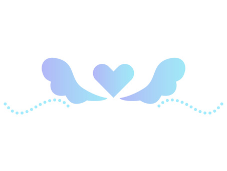 Light blue angel wings and heart, JPG and PNG Light blue angel wings and heart, angel, feathers, wing, JPG and PNG