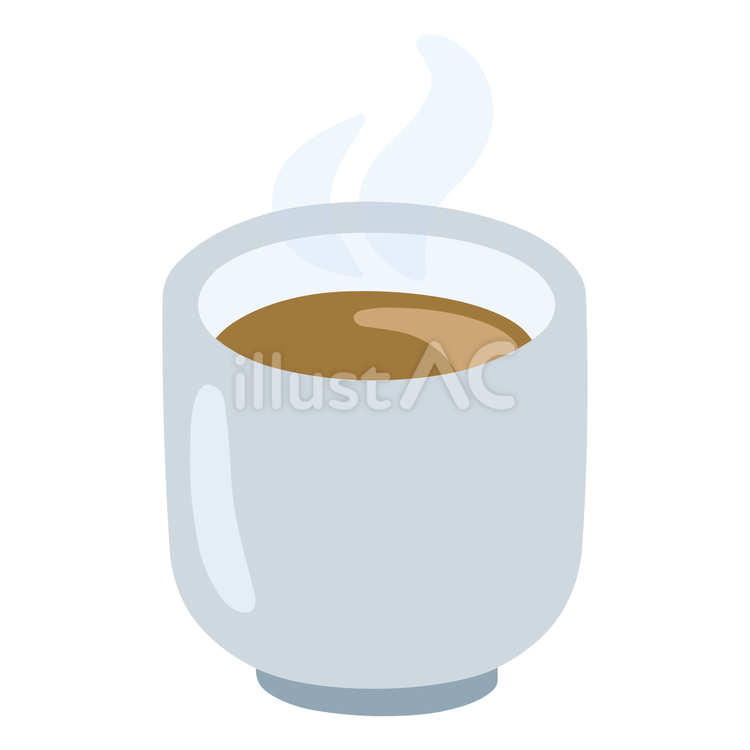 湯吞みのほうじ茶 かわいい,絵文字,アイコンのイラスト素材
