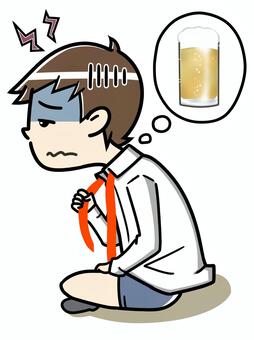 二日酔いの男性 出社前, JPG 和 PNG 二日酔いの男性 出社前, hangover, alcohol, beer, JPG 和 PNG