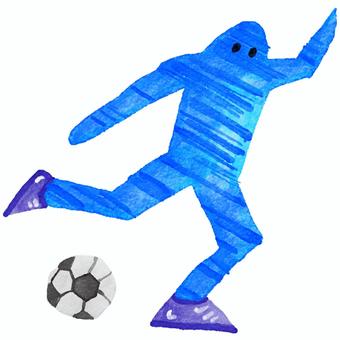 Watercolor silhouette of a soccer player, JPG and PNG Watercolor silhouette of a soccer player, football, skill, soccer ball, JPG and PNG