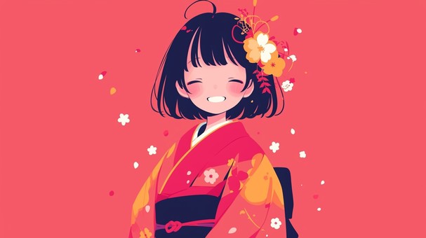 Girl in kimono, , JPG