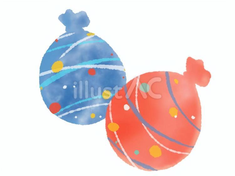 水風船 水風船,夏,夏祭りのイラスト素材