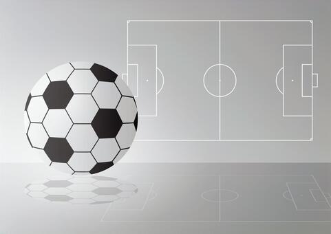 おしゃれなサッカーのイメージ背景素材 スポーツ,サッカー,ボール,コート,光,グラデーション,スタイリッシュ,背景のイラスト素材