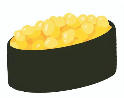 寿司(コーン軍艦) 寿司(コーン軍艦) コーン,寿司,軍艦,海苔,食べ物,和食,日本食のイラスト素材