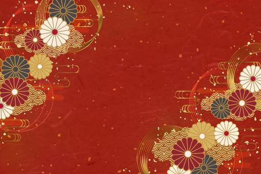 正月　背景　フレーム 背景,フレーム,正月,元旦,新春,年末年始,年末,年始,結婚式,高級のイラスト素材