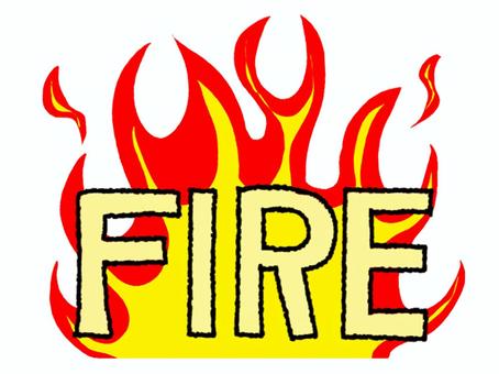 FIRE 火,文字絵,炎,お知らせ用,宣伝用,pop調,手描き,挿絵,ワンポイント,素材のイラスト素材
