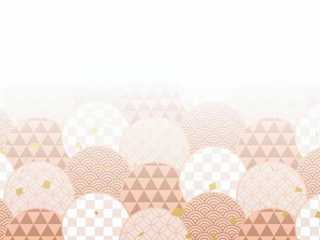 正月和風フレーム年賀状 年賀状,和柄,和風,正月,可愛い,美しい,ベクター,紙吹雪,パーティー,お祝いのイラスト素材