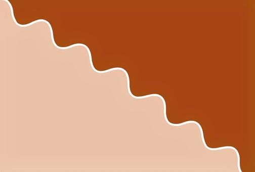 なみなみ半分背景（茶色） なみなみ,半分,シンプル,ポップ,かわいい,背景,茶色,チョコレートのイラスト素材