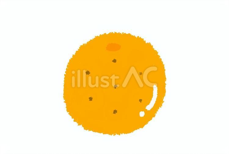 手描きのオレンジ オレンジ,果物,手描きのイラスト素材