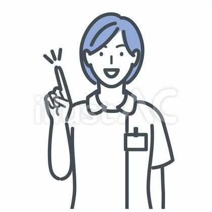 ポイントポーズの女性看護師