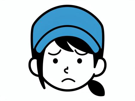 Illustration, female, face, icon, 