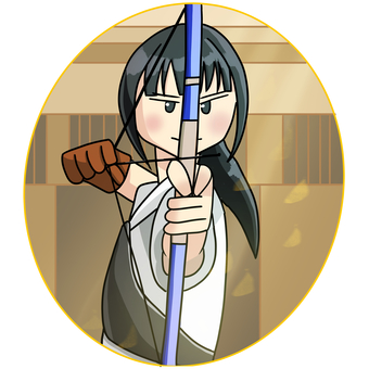 弓道 弓道,武道,和装,弓,矢,道着,スポーツのイラスト素材