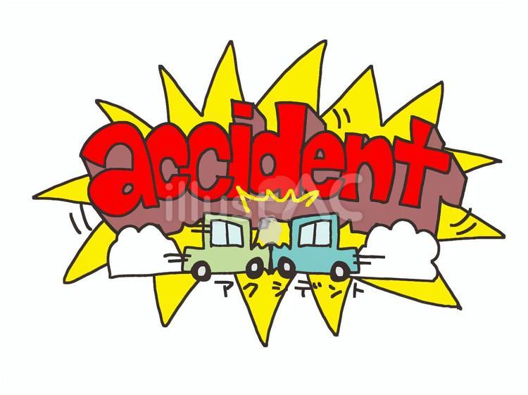 Accident Accident 事故,乗り物,英語のイラスト素材