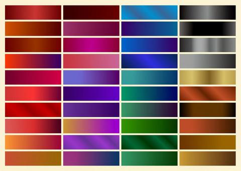 ダークグラデーション40色 グラデーション,ダークカラー,背景素材,色セット,重厚感,黒,赤,青,紫,金属調のイラスト素材