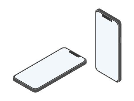 Illustration, smartphone, isometric, isometric drawing, 