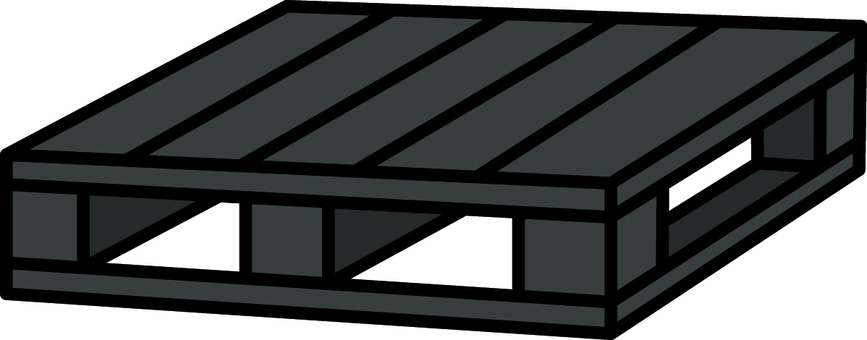 黒のパレットです。 黒のパレットです。 パレット,シンプル,倉庫,運搬,物流,作業,荷役,積載,積み込み,備品のイラスト素材