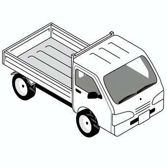 アイソメトリック　軽トラ アイソメトリック,軽トラ,車,線画,トラックのイラスト素材