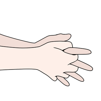 手洗いのイラスト（指の間を洗う） 手洗い,洗う,衛生,手,清潔,感染予防,衛生管理,医療,介護,保健のイラスト素材