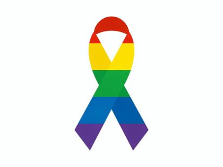 アウェアネスリボン（レインボー） アウェアネス・リボン,リボン,社会運動,啓発,支援,賛同,レインボー,lgbt,lgbtq,種類のイラスト素材