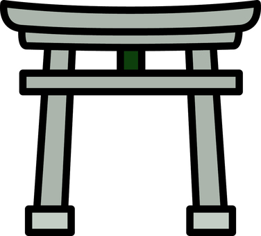 グレーの鳥居です。 鳥居,シンプル,神社,寺,参道,和風,日本,伝統,結界,参拝のイラスト素材