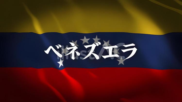 ベネズエラの国旗と国名 ベネズエラ,国旗,文様のイラスト素材