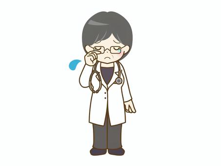 Illustration, female, a woman doctor, middle aged, 