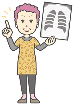  大阪のおばちゃん-010-全身 検査,おばちゃん,大阪,ヒョウ柄,おばはん,中年,女性,関西,派手,おばさんのイラスト素材