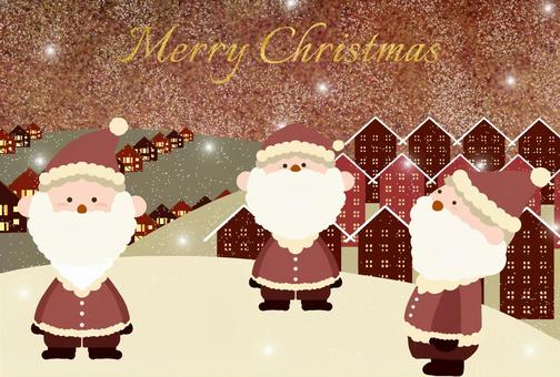 クリスマスカード クリスマスカード ホワイトクリスマス,クリスマス,雪のイラスト素材