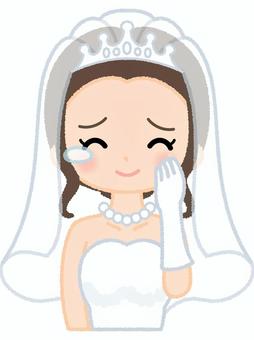 Illustration, bride, tears, a smile, 