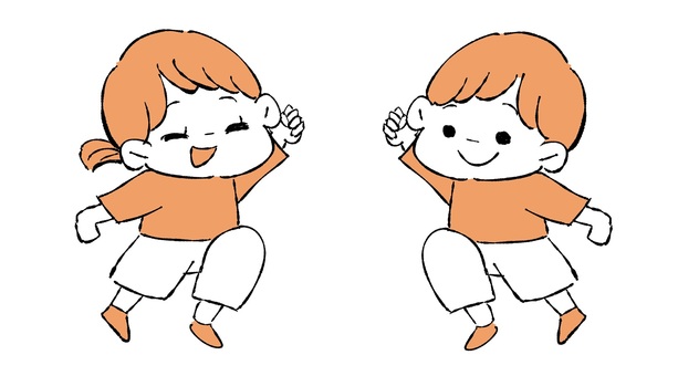 こども/ジャンプ 子ども,シンプル,かわいい,ジャンプ,元気,笑顔,小学生,幼稚園,保育園,児童のイラスト素材