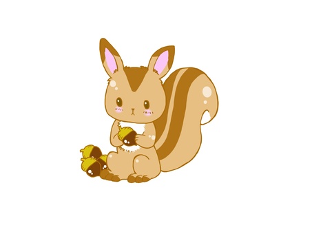 りすとどんぐりイラスト 無料イラストなら イラストac
