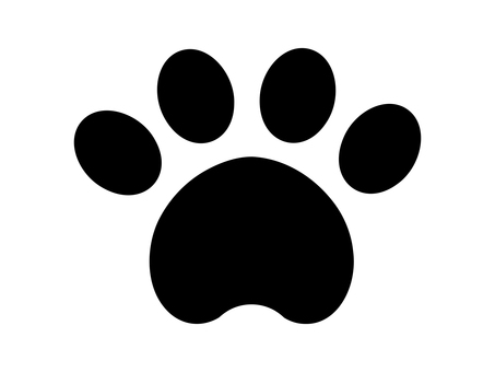 シンプルな肉球のシルエット(黒) シンプルな肉球のシルエット(黒) 肉球,足跡,犬,猫,動物,足,歩く,かわいい,マーク,足裏のイラスト素材