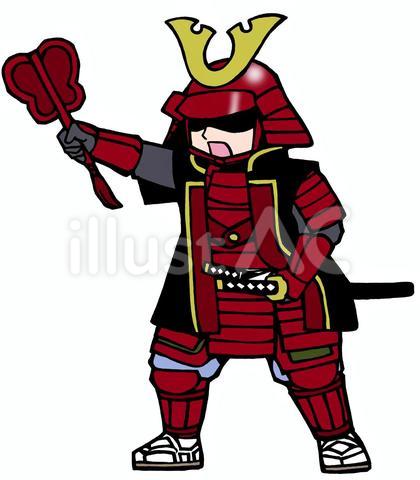 鎧武者・大将・号令(赤)